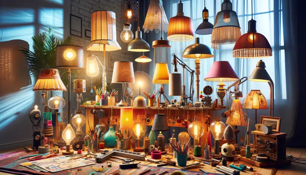 Atelier de lampes faites maison