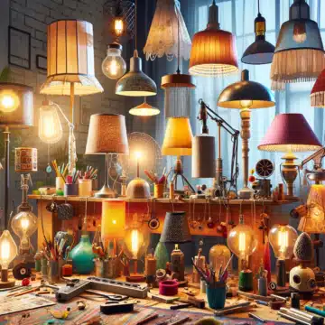 Atelier de lampes faites maison