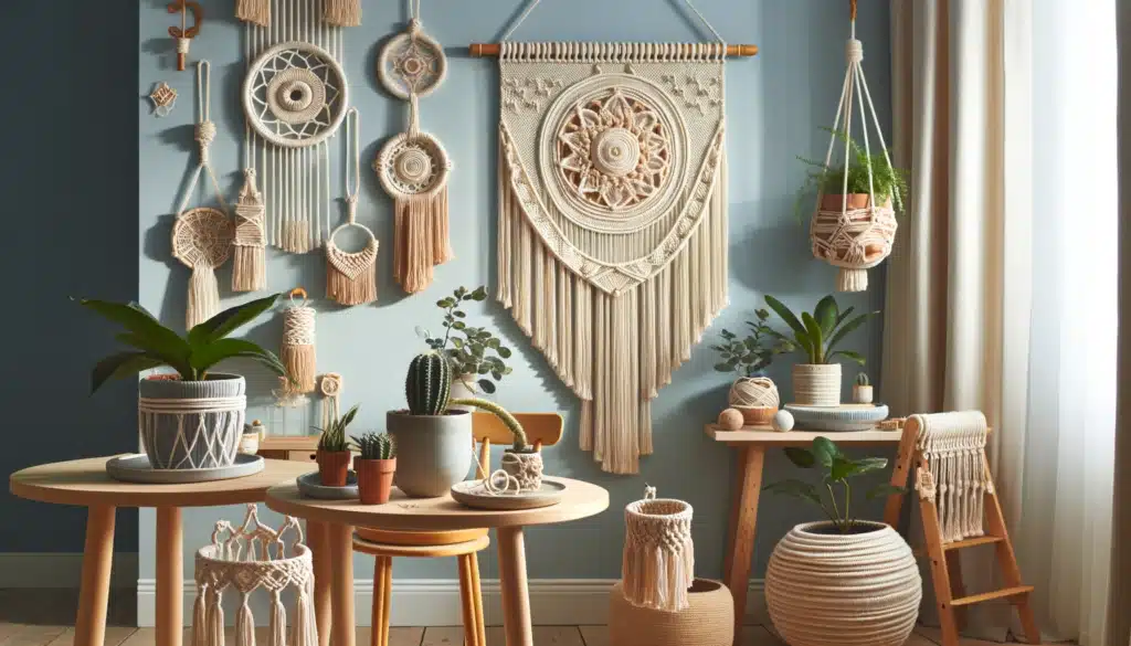 L’art du macramé pour la décoration intérieure