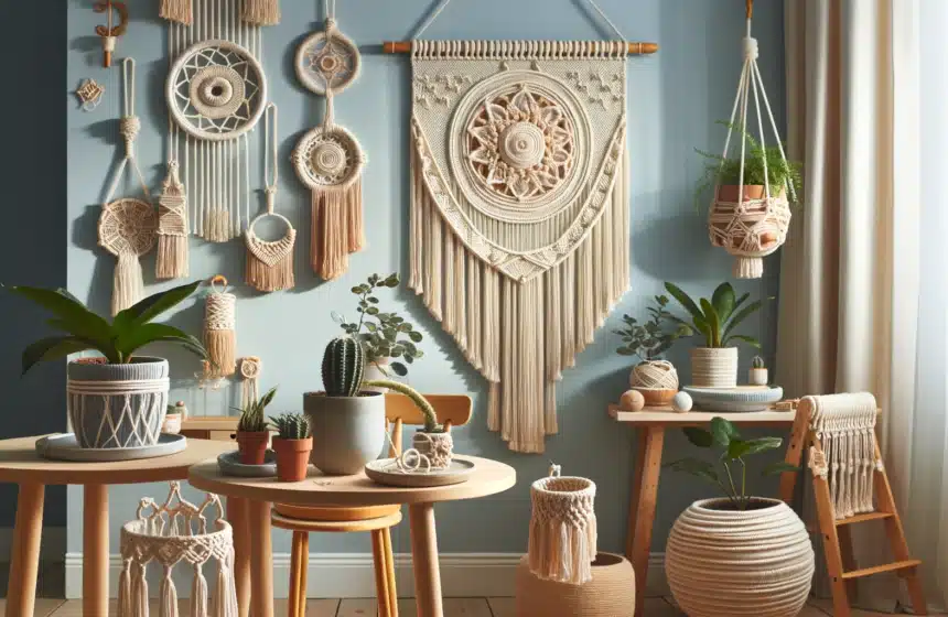 L’art du macramé pour la décoration intérieure