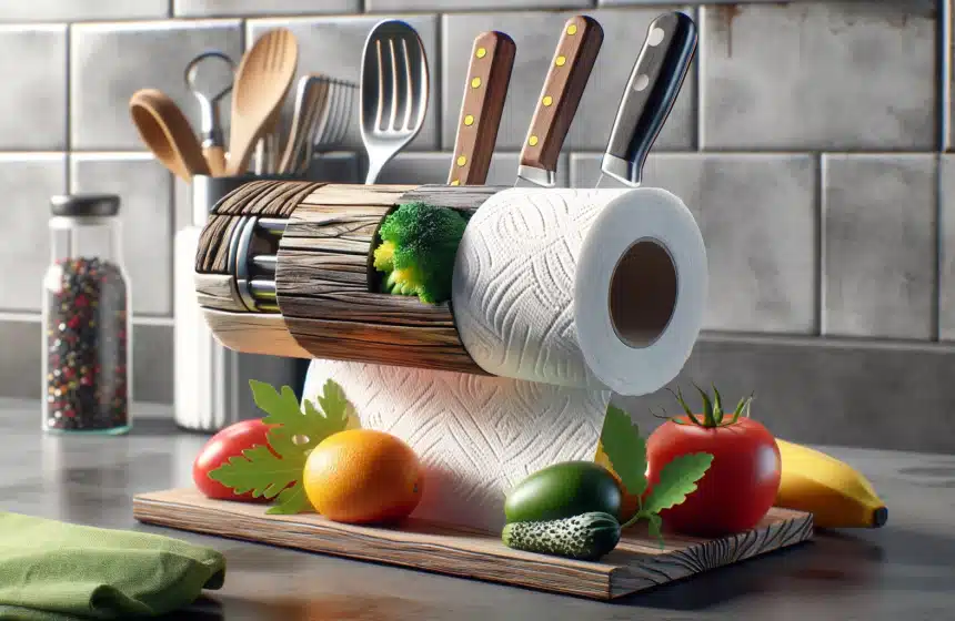 DIY : Un porte-rouleau de cuisine original