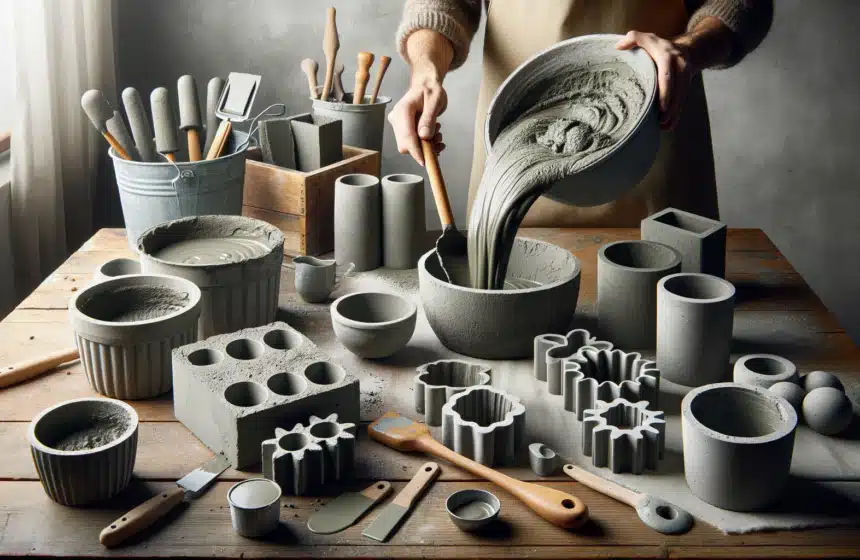 Fabriquer des pots de fleurs en béton DIY