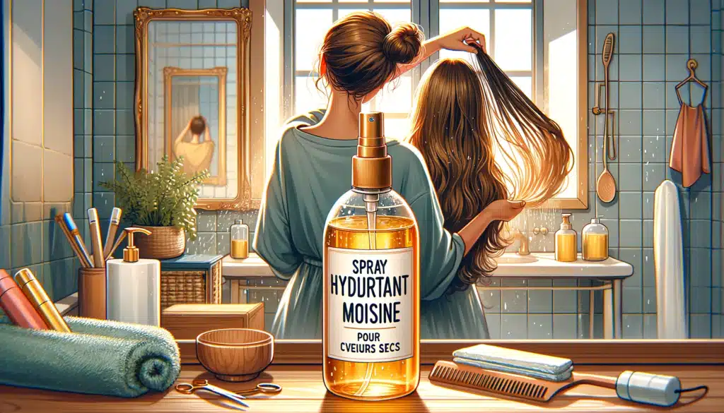Spray hydratant maison pour cheveux secs