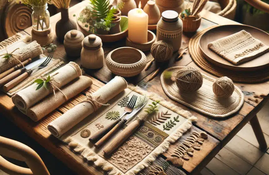 Créer des sets de table en matériaux naturels