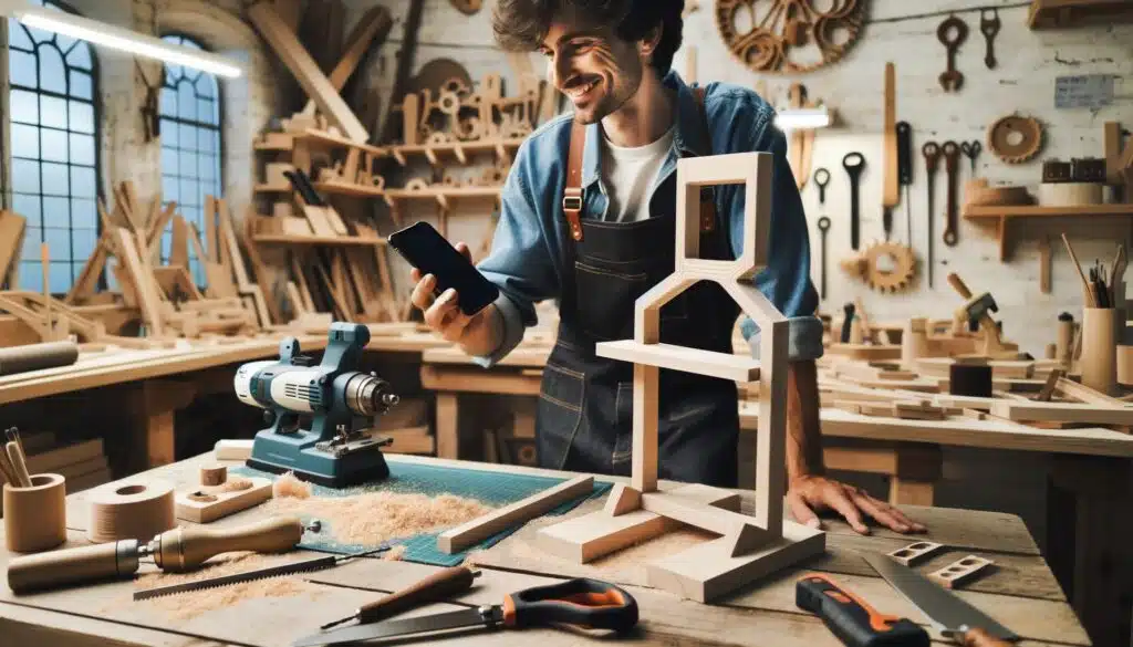 Support de Téléphone en Bois Chic
