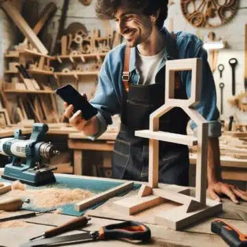 Support de Téléphone en Bois Chic Support de Téléphone en Bois Chic