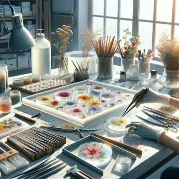 sous-verres en résine avec fleurs séchées sous-verres en résine avec fleurs séchées